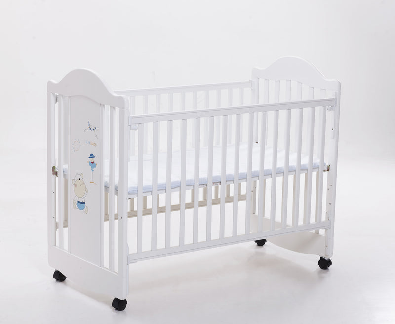 歐洲款嬰兒木床 - 白色 (15010WR)