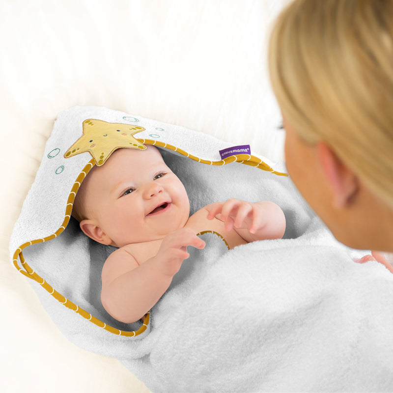 【平均 $149/件】CLEVAMAMA 超柔軟抗菌竹纖維嬰兒沐浴毛巾2件裝(自選款式)
