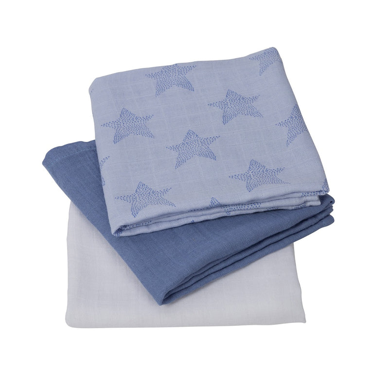 超柔軟透氣竹纖維包巾套裝(3件裝)-藍色