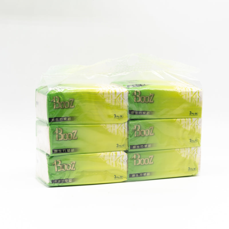 【公價貨品】BOOZ 原生竹漿抽取式面紙(6包裝)