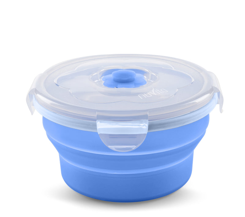 摺疊矽膠食物盒 540ml (粉紅/ 粉藍)